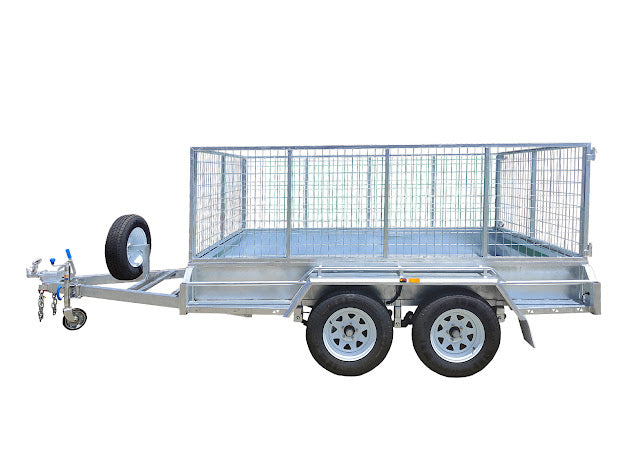 8×6 Tandem Box Trailer ATM-2000kg For Sale With 8 inch Jockey Wheel/ 1800mm Drawbar/ Full-length Side Steps