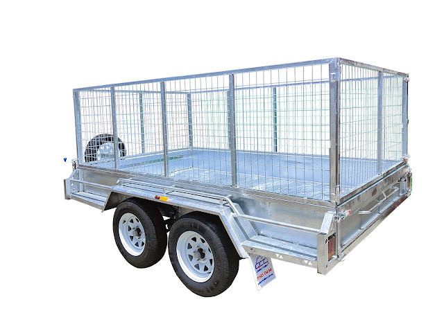 8×6 Tandem Box Trailer ATM-2000kg For Sale With 8 inch Jockey Wheel/ 1800mm Drawbar/ Full-length Side Steps