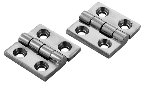 Heavy Duty S/S Polished Hinges 38mm X 38mm Pair | Coffs Metal Works