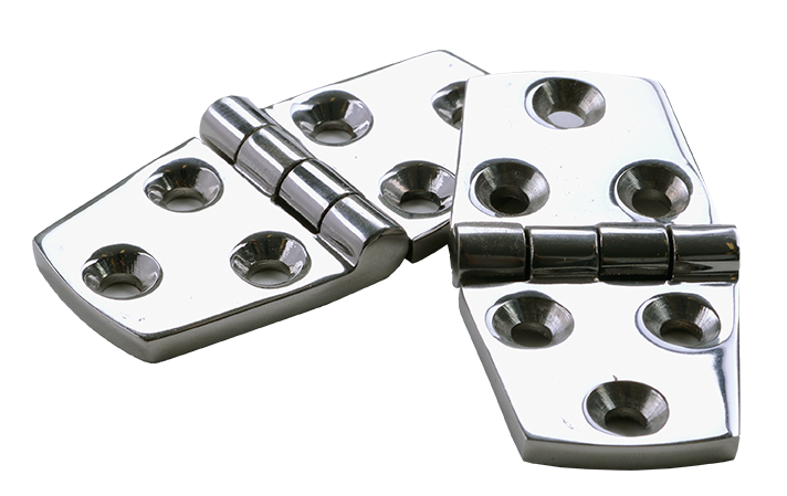 Heavy Duty S/S Polished Hinges 75mm X 38mm Pair | Coffs Metal Works