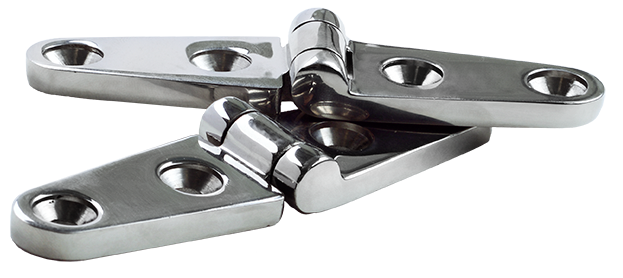Heavy Duty S/S Polished Hinges 95mm X 25mm Pair | Coffs Metal Works