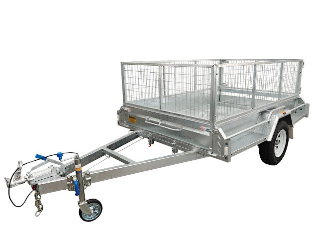 7×4 Premium HD Braked Box Trailer For Sale ATM 1400KG With Jockey Wheel/ 100mmX50mm Drawbar