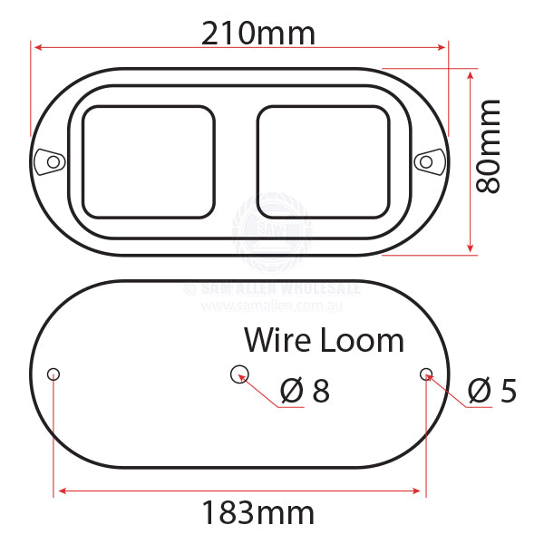 AQUAIDEA LED - UNDERWATER TRANSOM LIGHT - SURFACE MOUNT - JB60W