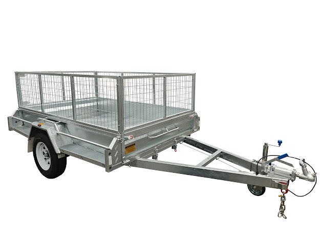 7×4 Premium HD Braked Box Trailer For Sale ATM 1400KG With Jockey Wheel/ 100mmX50mm Drawbar