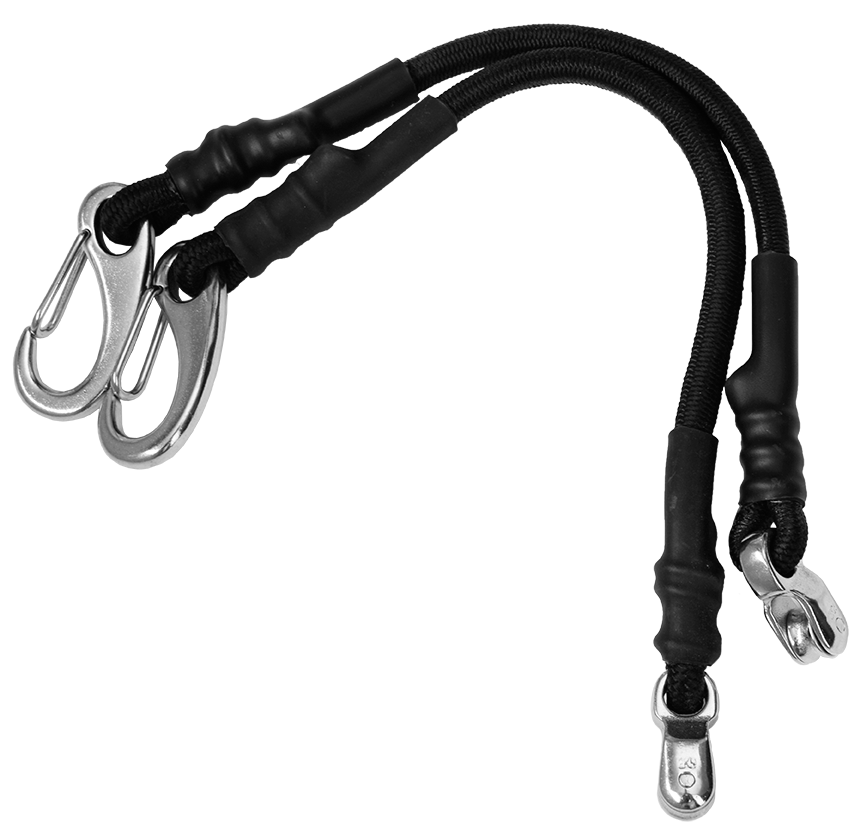 Viper X-Treme Outrigger Bungee Cords Inc S/S Pulleys And Clips Sold In Pairs | Coffs Metal Works