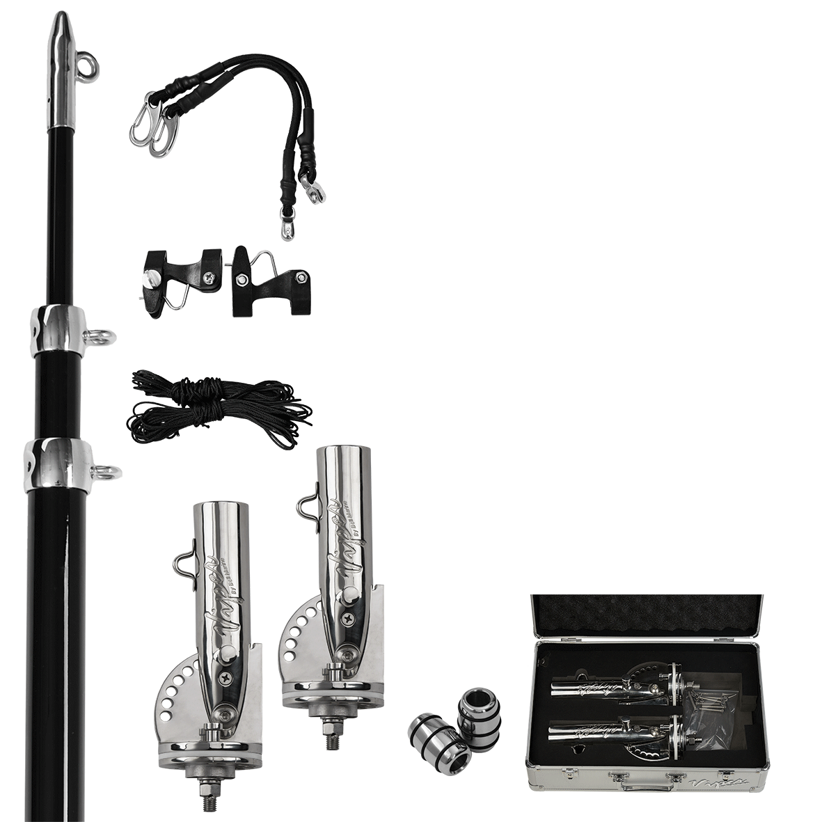 Viper Xtreme Outrigger Bases, 3 Stage Poles & Lines Bundle -Side Mount | Coffs Metal Works
