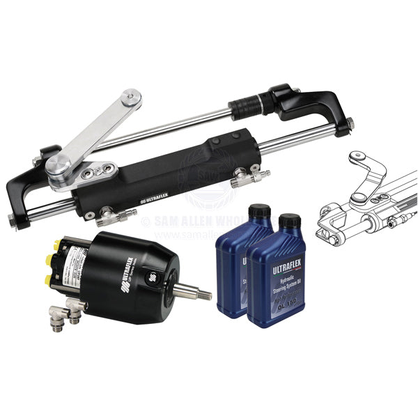 ULTRAFLEX HYDRAULIC STEERING KITS - 300HP NAUTECH 1 - UC128-OBF WITHOUT HOSE (A)