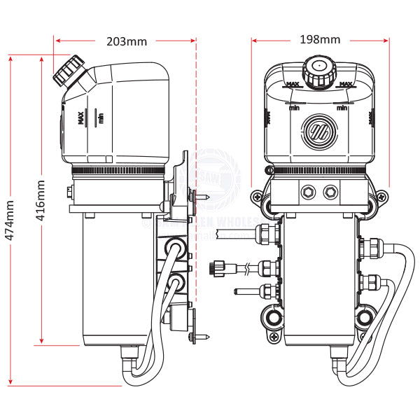 ULTRAFLEX POWER ASSISTED HELM PUMP UNIT - MASTERDRIVE UPMD