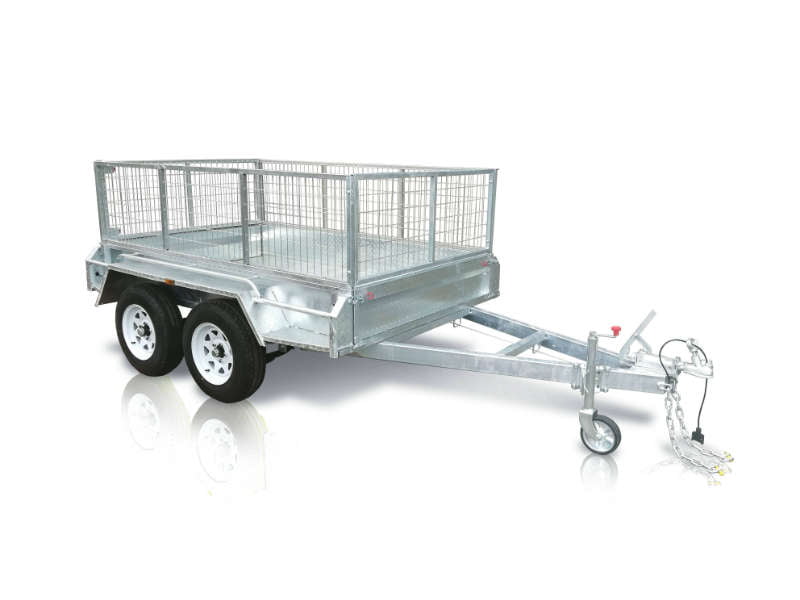 Tandem 10x6 Box Trailer with 600mm Cage 3500kg Galvanized QLD