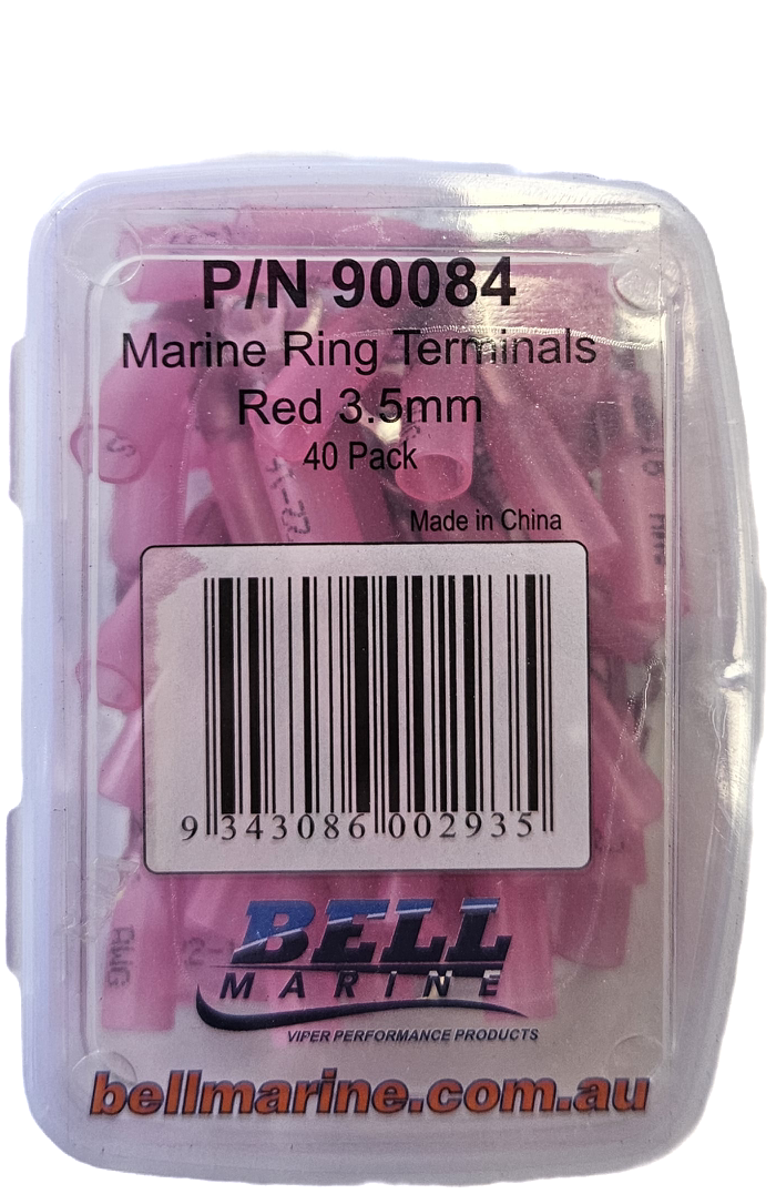 Viper Pro Series Marine Glue Lined Ring Terminal Red - 3.5mm - 40 Pack | Coffs Metal Works