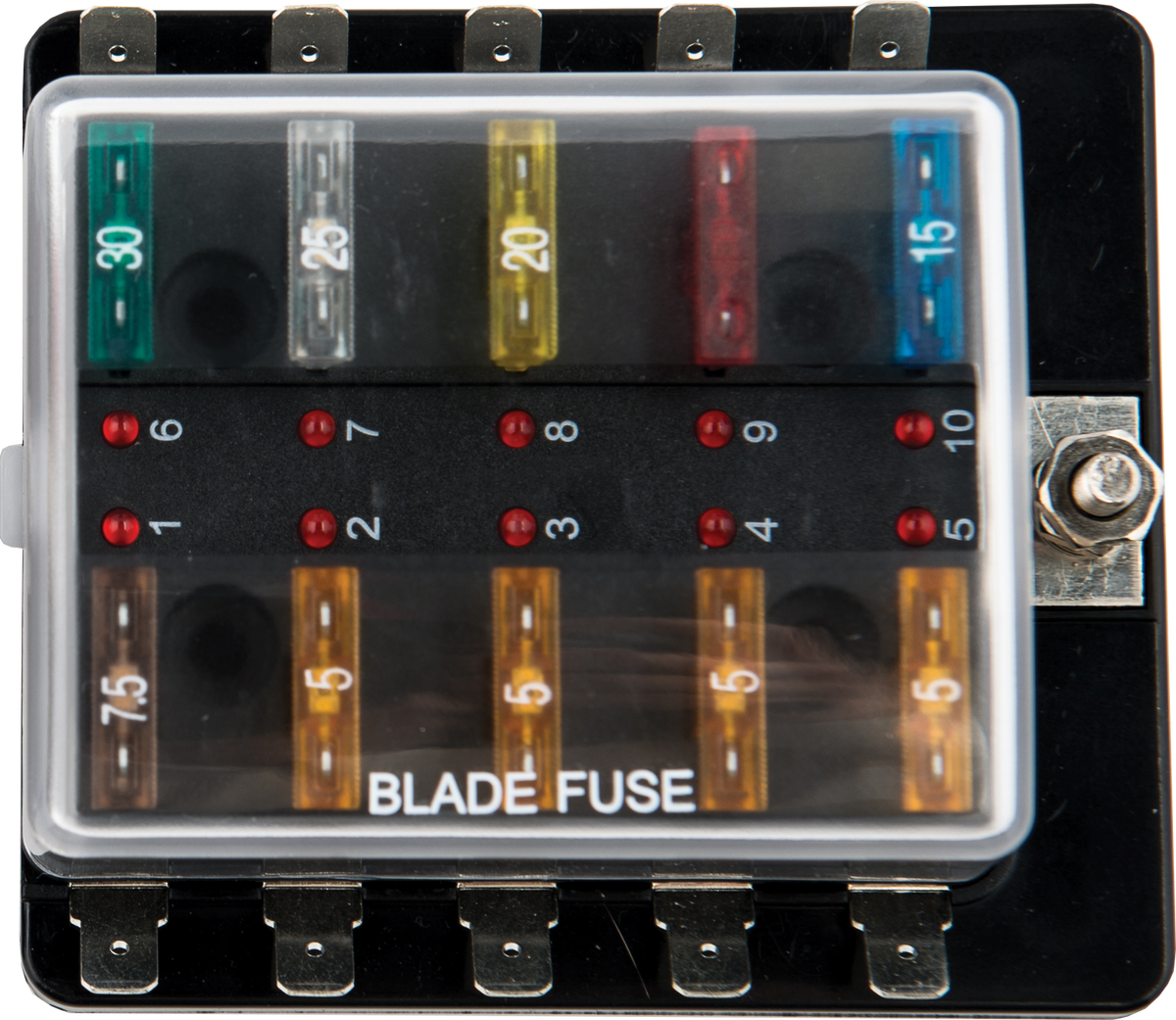 Viper Pro Series 10 Gang Blade Fuse Holder For Marine Use | Coffs Metal Works