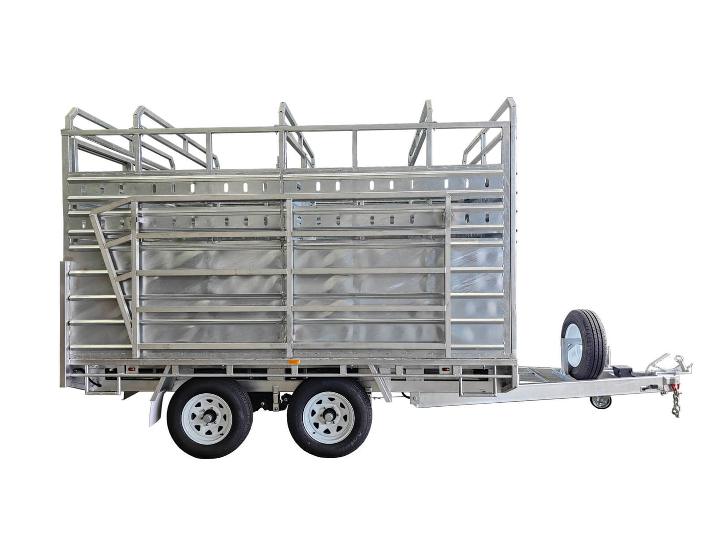 CCT 12×7 FLAT-TOP LIVESTOCK/CATTLE TRAILER FOR SALE ATM 3500KG WITH Side Rails & Ramps