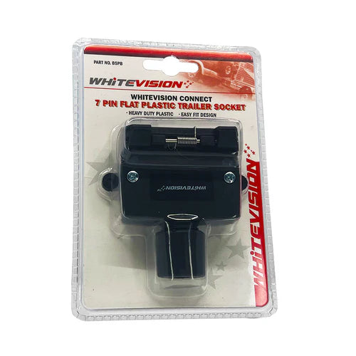 Trailer Socket - Flat 7 Pin Blister lighting 12 and 24 volt