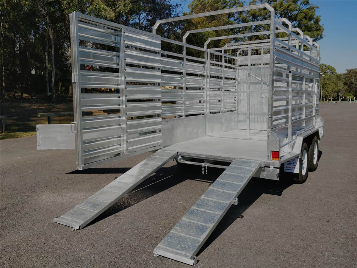 CCT 12×6 Livestock / Cattle Trailer for Sale ATM 3500KG with Side Rails & Ramps