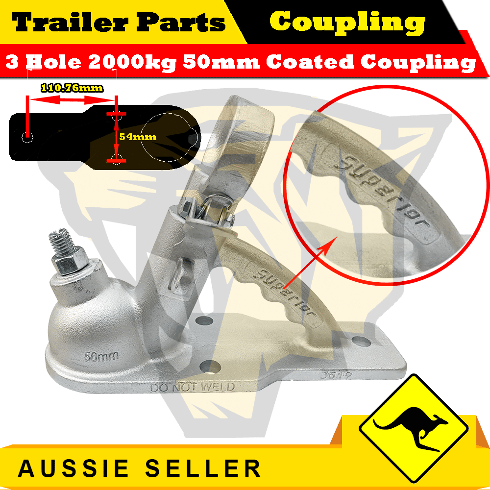 2T Quick Release Coupling 3 Holes Trailer Coupling Dacromet Coated