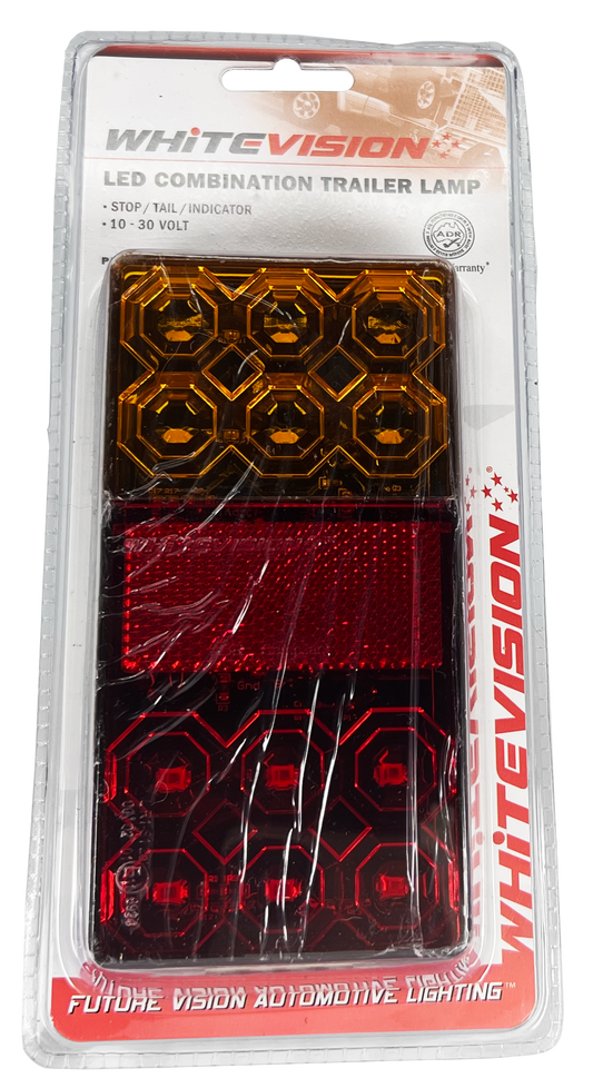 120 Series Left Hand LED Combo Trailer Lamp - Stop / Tail / Indicator (12V) Blister