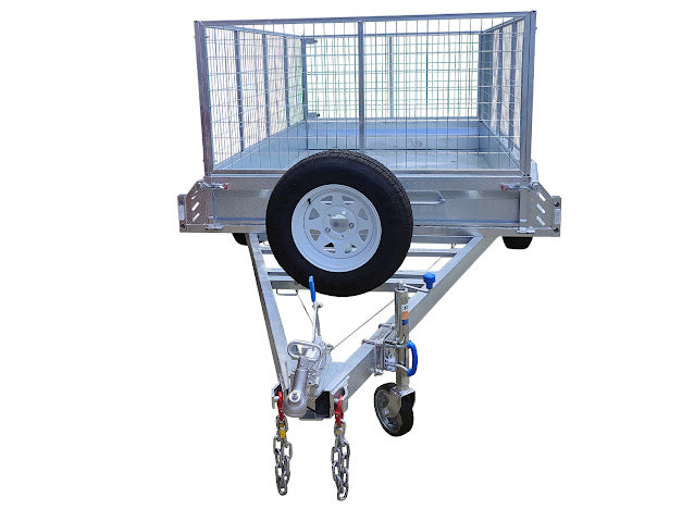 8×6 Tandem Box Trailer ATM-2000kg For Sale With 8 inch Jockey Wheel/ 1800mm Drawbar/ Full-length Side Steps