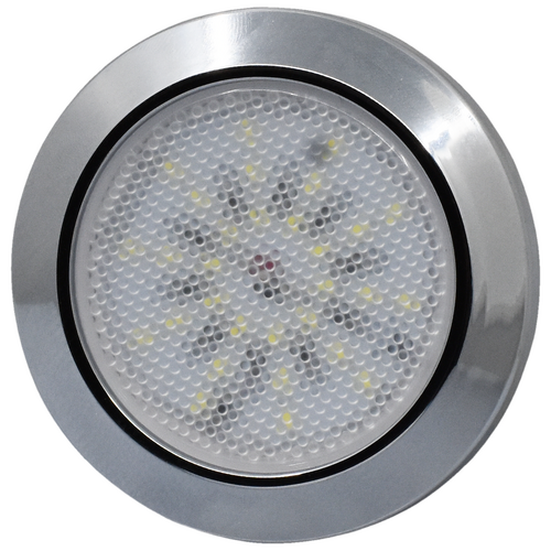 70 mm Round LED Interior Light Chrome Base