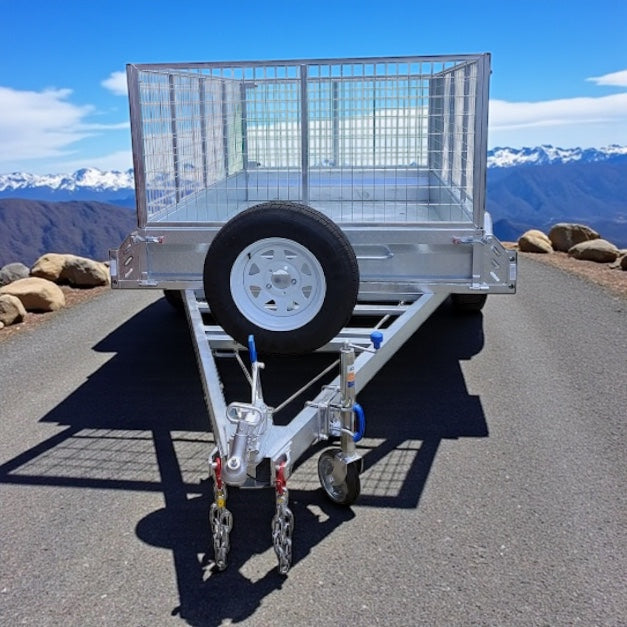 8×6 Tandem Box Trailer ATM-2000kg For Sale With 8 inch Jockey Wheel/ 1800mm Drawbar/ Full-length Side Steps
