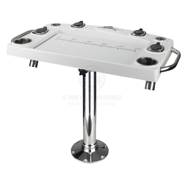 REELAX LIGHT TACKLE STATION – DELUXE PREP BOARD & STAINLESS STEEL PEDESTAL