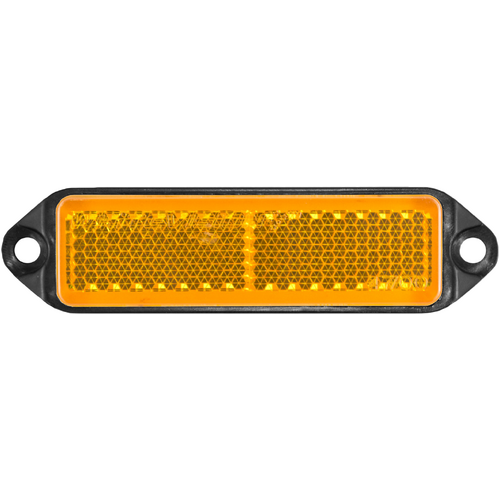WR121 Series Amber Reflector Black Base