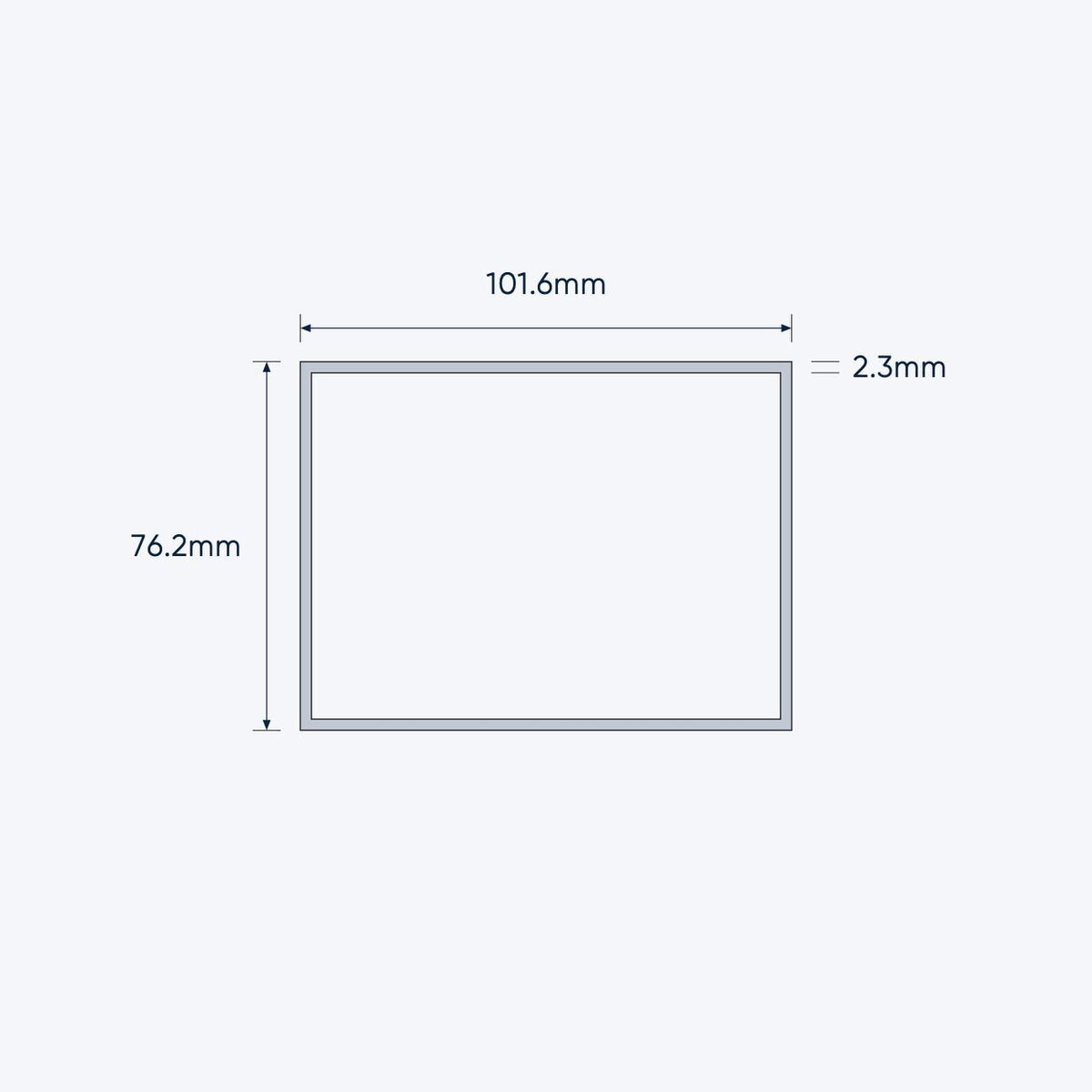 aluminium rectangular hollow rhs size 101 6 76 2 2 3 mm 4