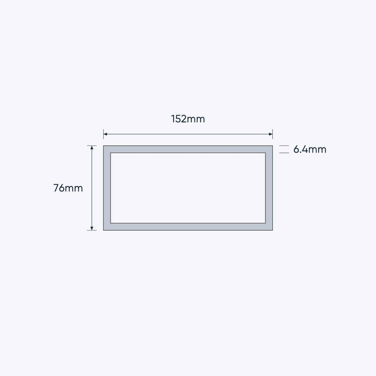 aluminium rectangular hollow rhs size 152 76 6 4 mm 4