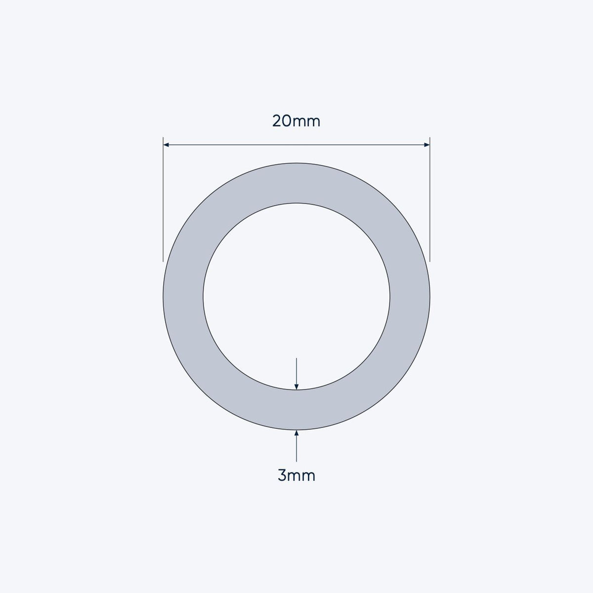 aluminium tube size 20 3 mm 4