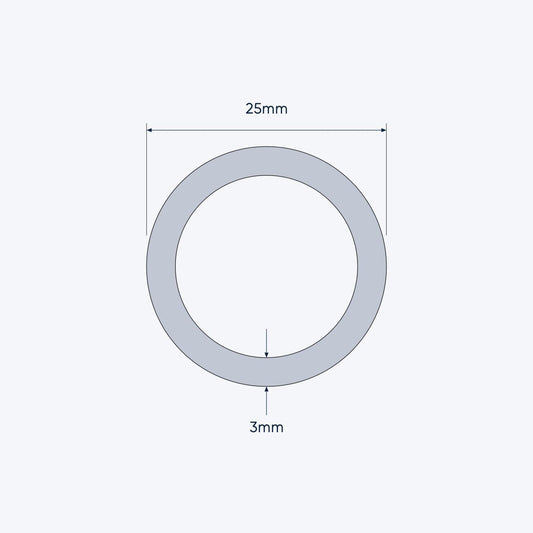 aluminium tube size 25 3 mm 1