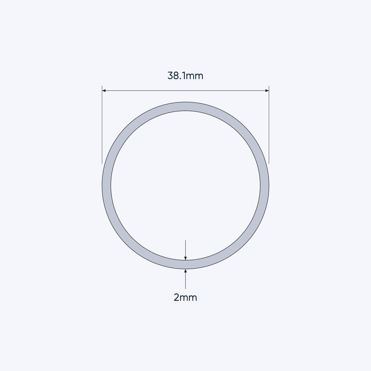 aluminium tube size 38 1 2 mm 4
