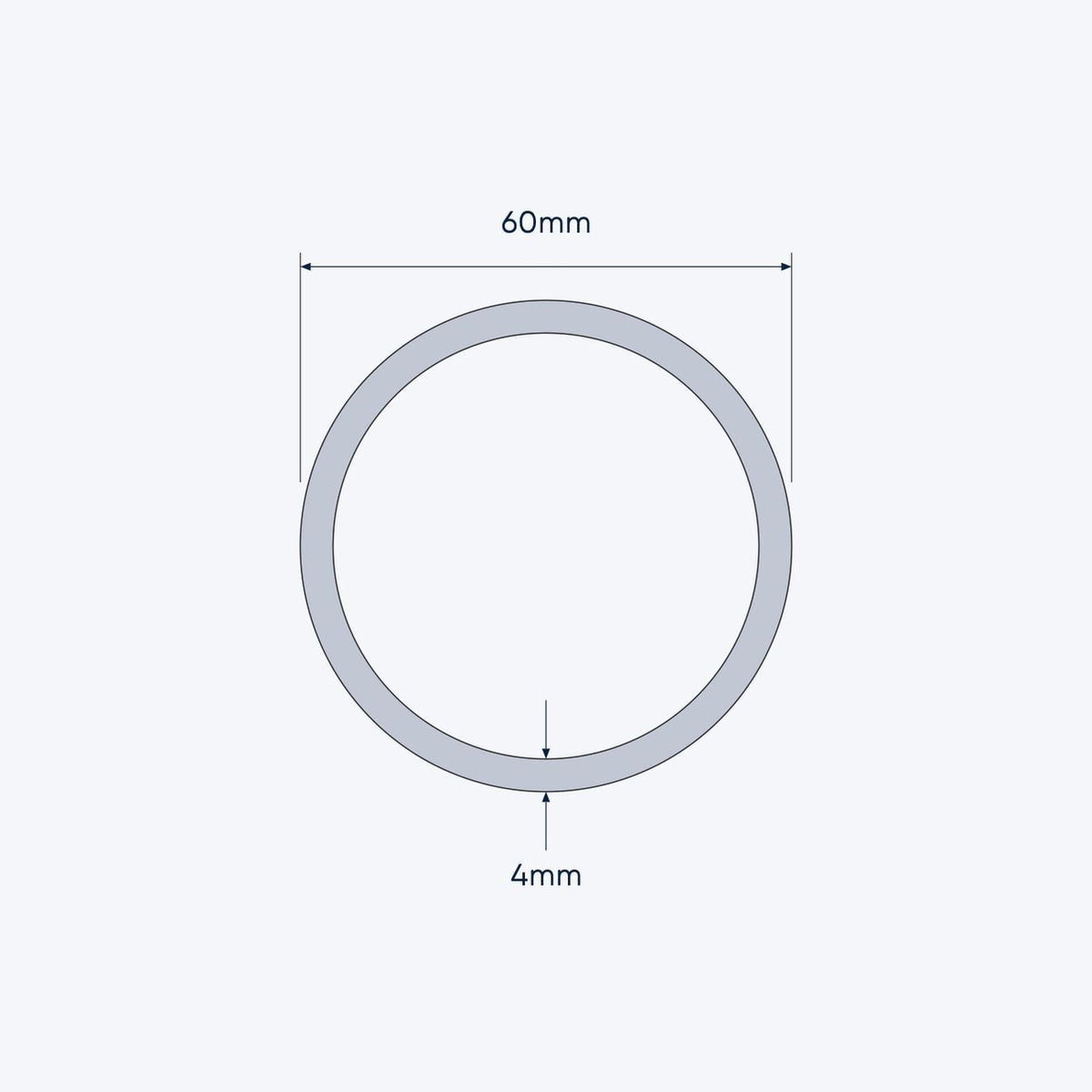 aluminium tube size 60 4 mm 4