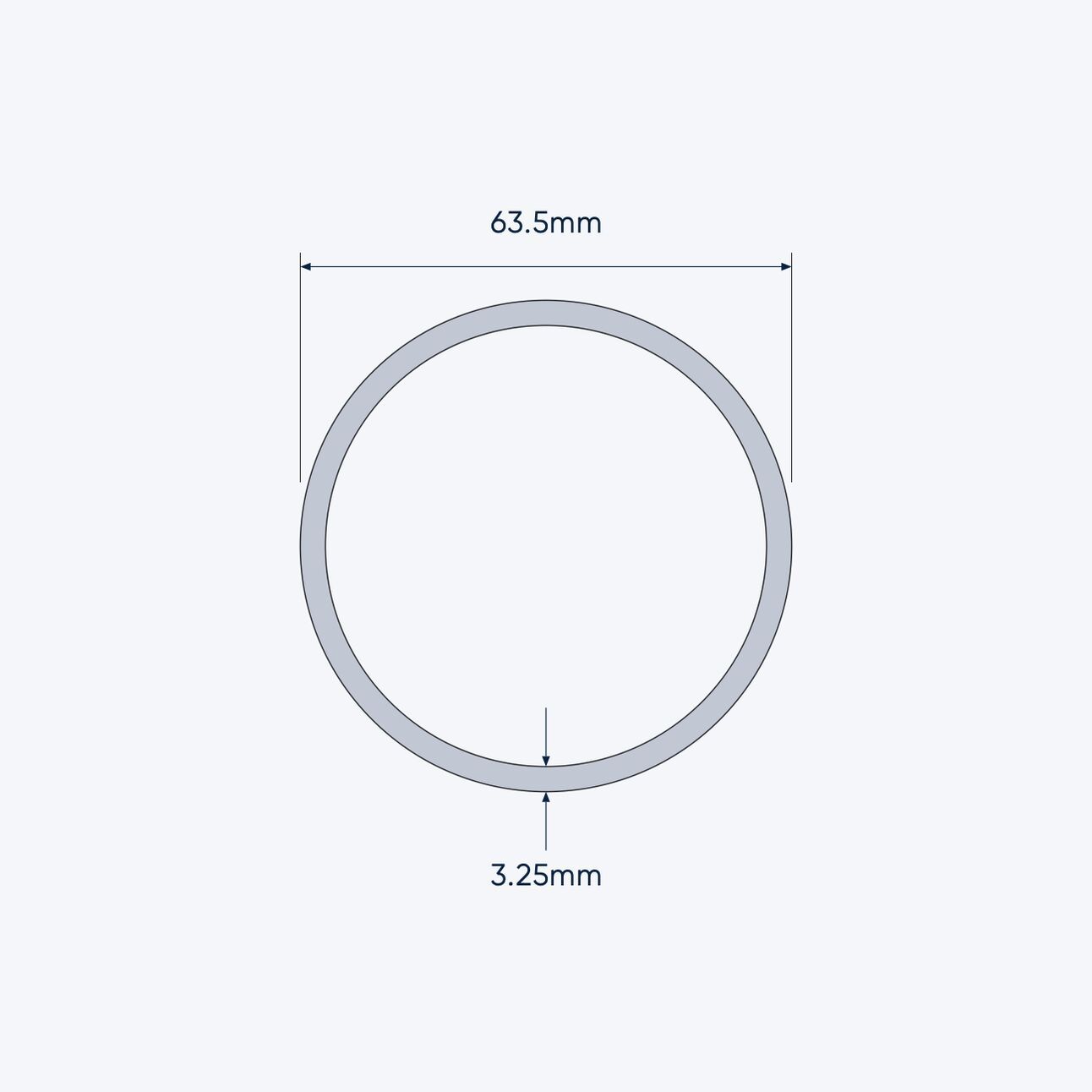 aluminium tube size 63 5 3 25 mm 4