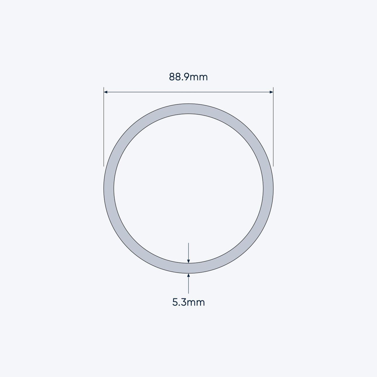 aluminium tube size 88 9 5 3 mm 4