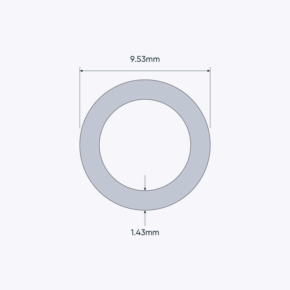 aluminium tube size 9 53 1 43 mm 4