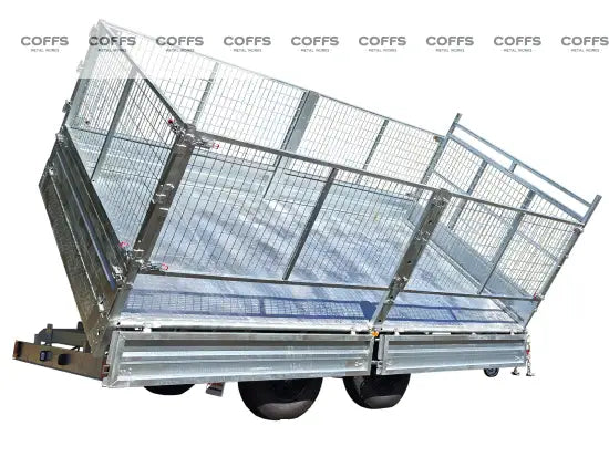 CCT 14×7 Hydraulic 3 Way Tipper Flat Top Trailer With 900mm Cage For Sale ATM 3500KG/4500KG flatbed trailer