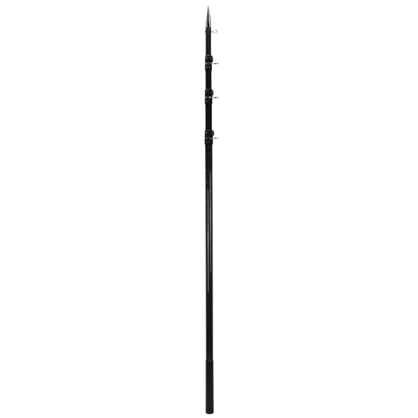 Coffs Metal Works black 3K carbon fiber telescopic outrigger pole for offshore sport fishing vessels