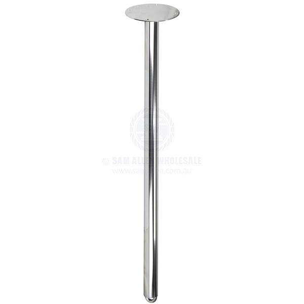 Coffs Metal Works stainless steel mounting pole for marine navigation beacon lights with a circular base plate