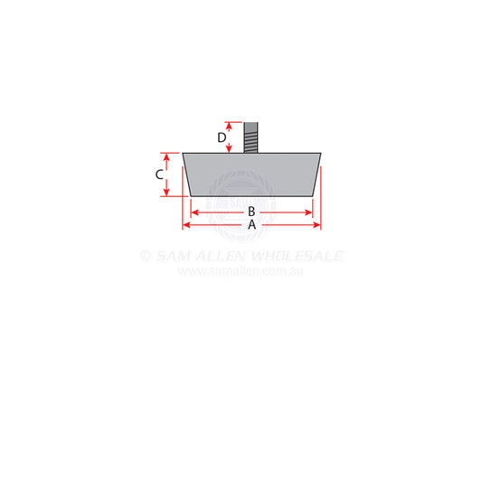 ANODES - ZINC CONDENSER WITH STUD - TAPERED