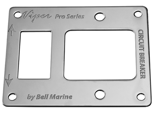 Combo Anchor Switch & Circuit Breaker Polished S/S Face Plate Only | Coffs Metal Works