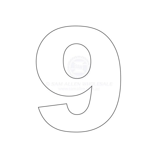 NUMBERS - 6.5 INCH (165MM)