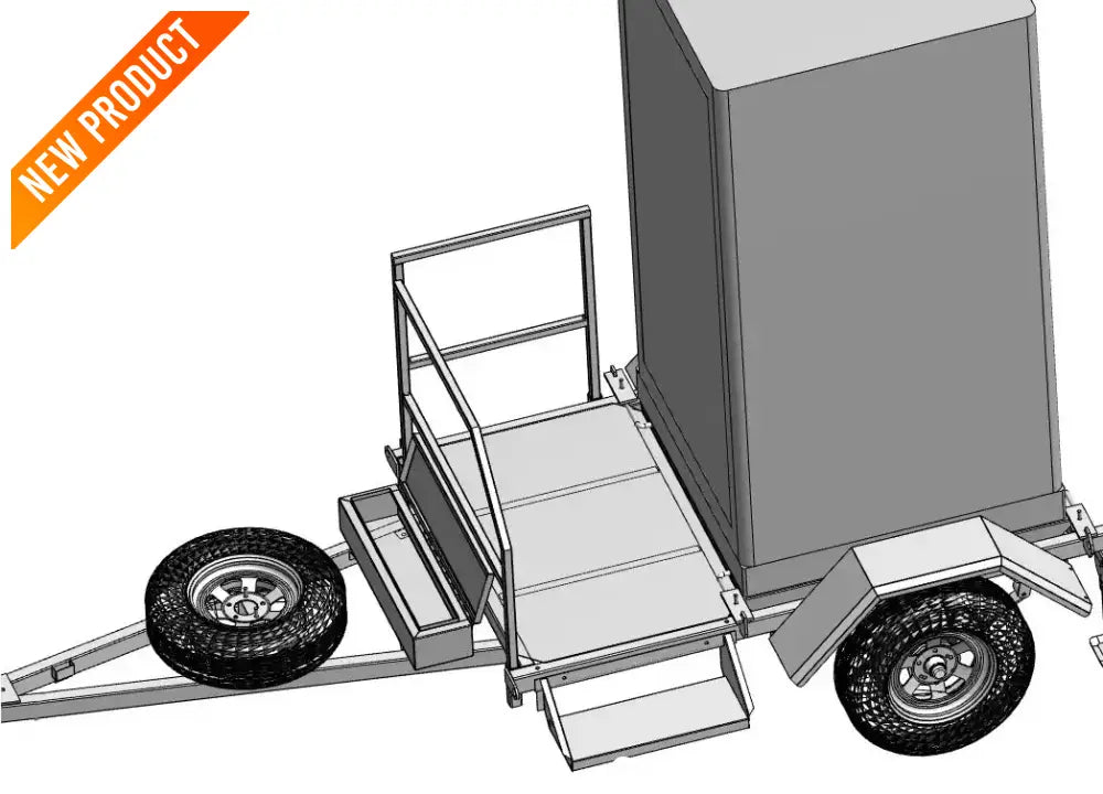 Single Toilet Trailer ATM 750KG toilet shower trailer
