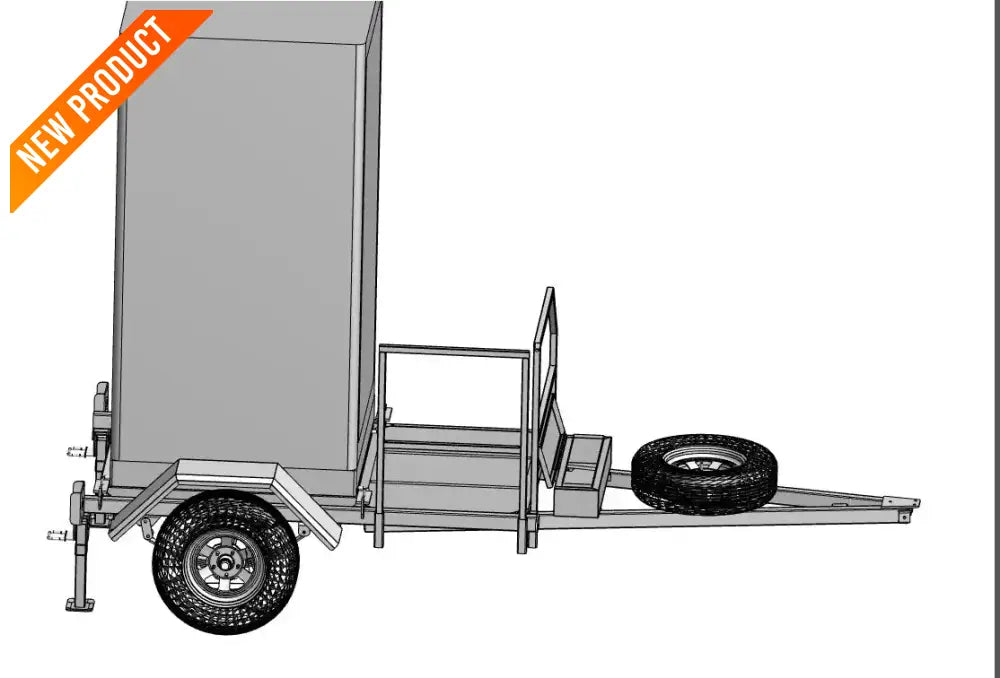 Single Toilet Trailer ATM 750KG toilet shower trailer