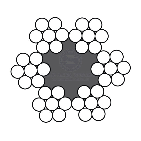 STRONGASTAINLESS WIRE - 6 X 7FC - GALVANISED
