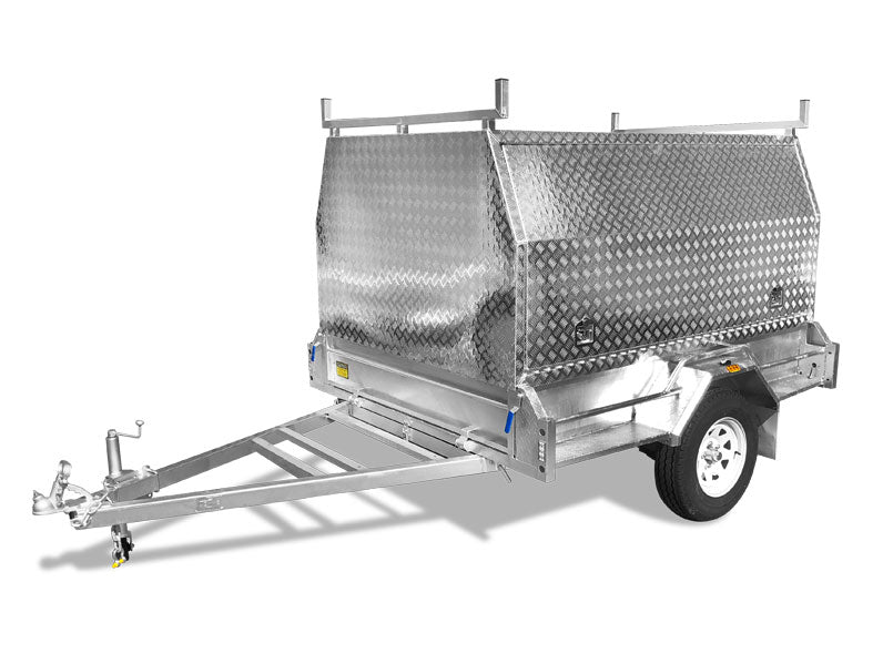 7×4 TRADESMAN / BUILDERS TRAILER (ALUMINIUM CANOPY)