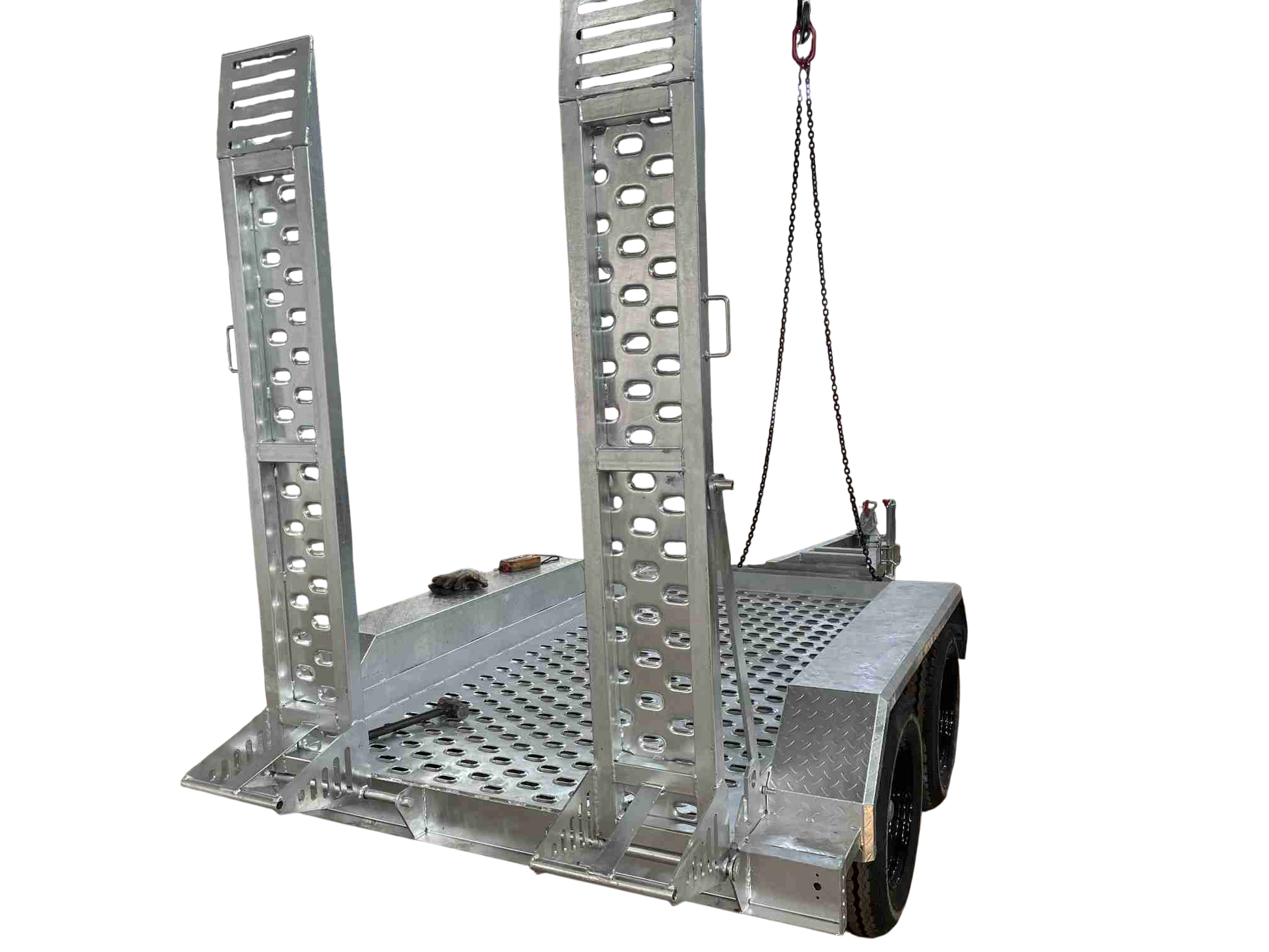 7x4 mini plant trailer 3500kg Galvanised plant trailer