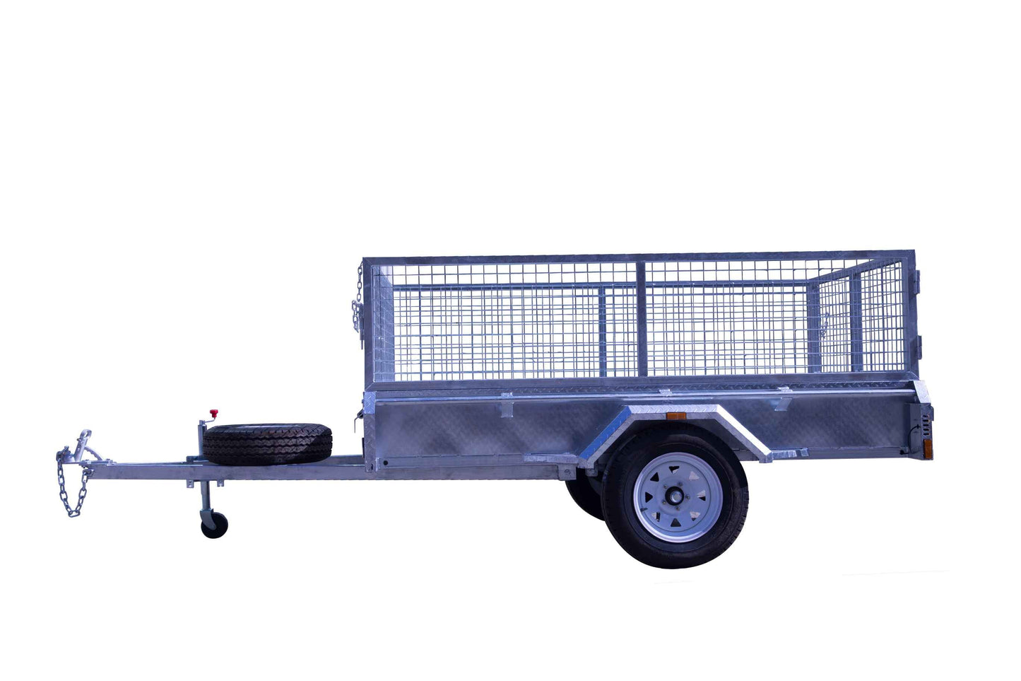 7x4 single axle 1500kg ATM Galvanised box trailer