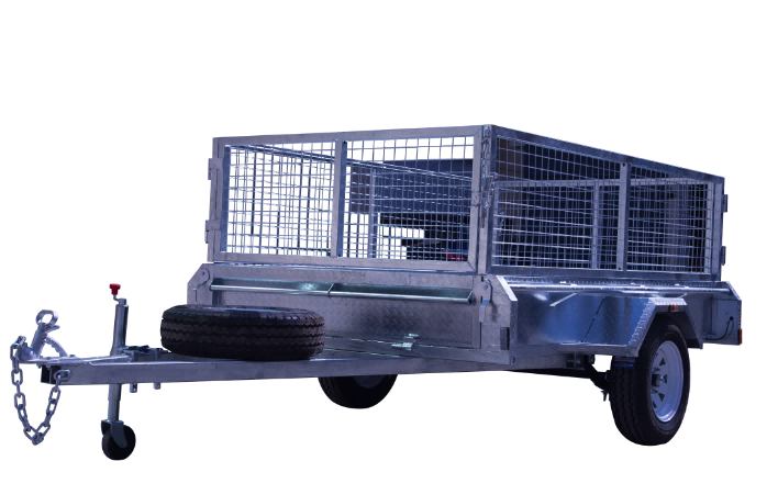 7x4 single axle 750kg ATM Galvanised box trailer