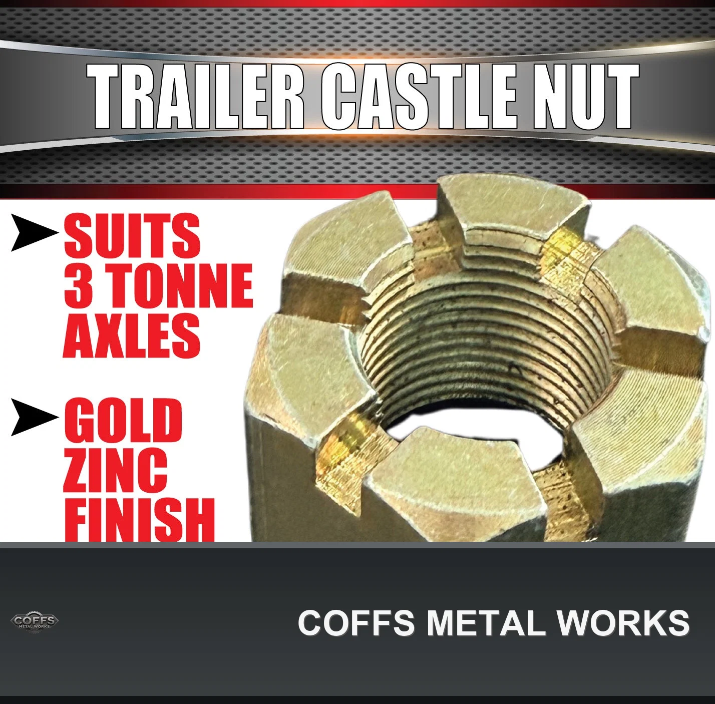 1-x-trailer-castle-nut-1-1-8-unf-gold-finish-for-3-tonne-63mm-65mm-axles-coffs-metal-wo-01