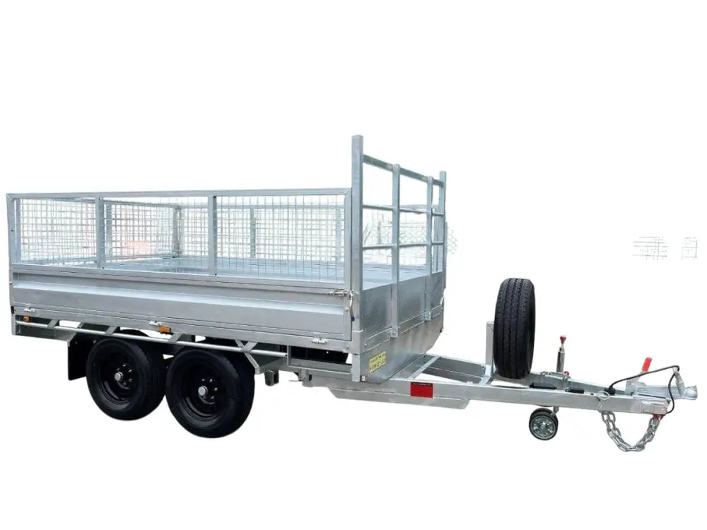 10 x 6 ft Extra Heavy Duty Flat Deck Hydraulic Tipping Trailer ATM 3.5t or 4.5t (Available in either 3,500kg or 4,500kg