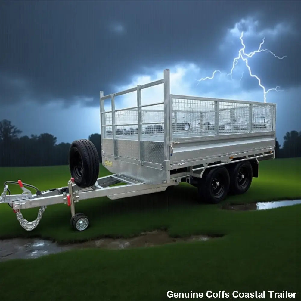 10 x 6 ft Extra Heavy Duty Flat Deck Hydraulic Tipping Trailer ATM 3.5t or 4.5t (Available in either 3,500kg or 4,500kg